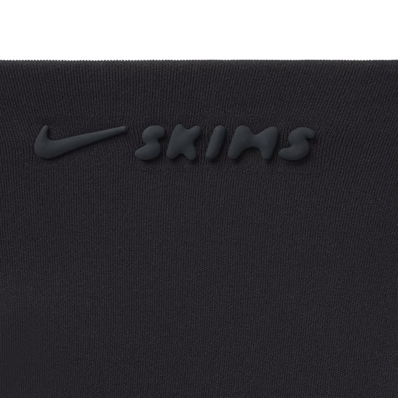 NikeSkims Skims x Nike Double Strap Scoop Bra Activewear Top Matte Obsidian, L - Picture 4 of 6